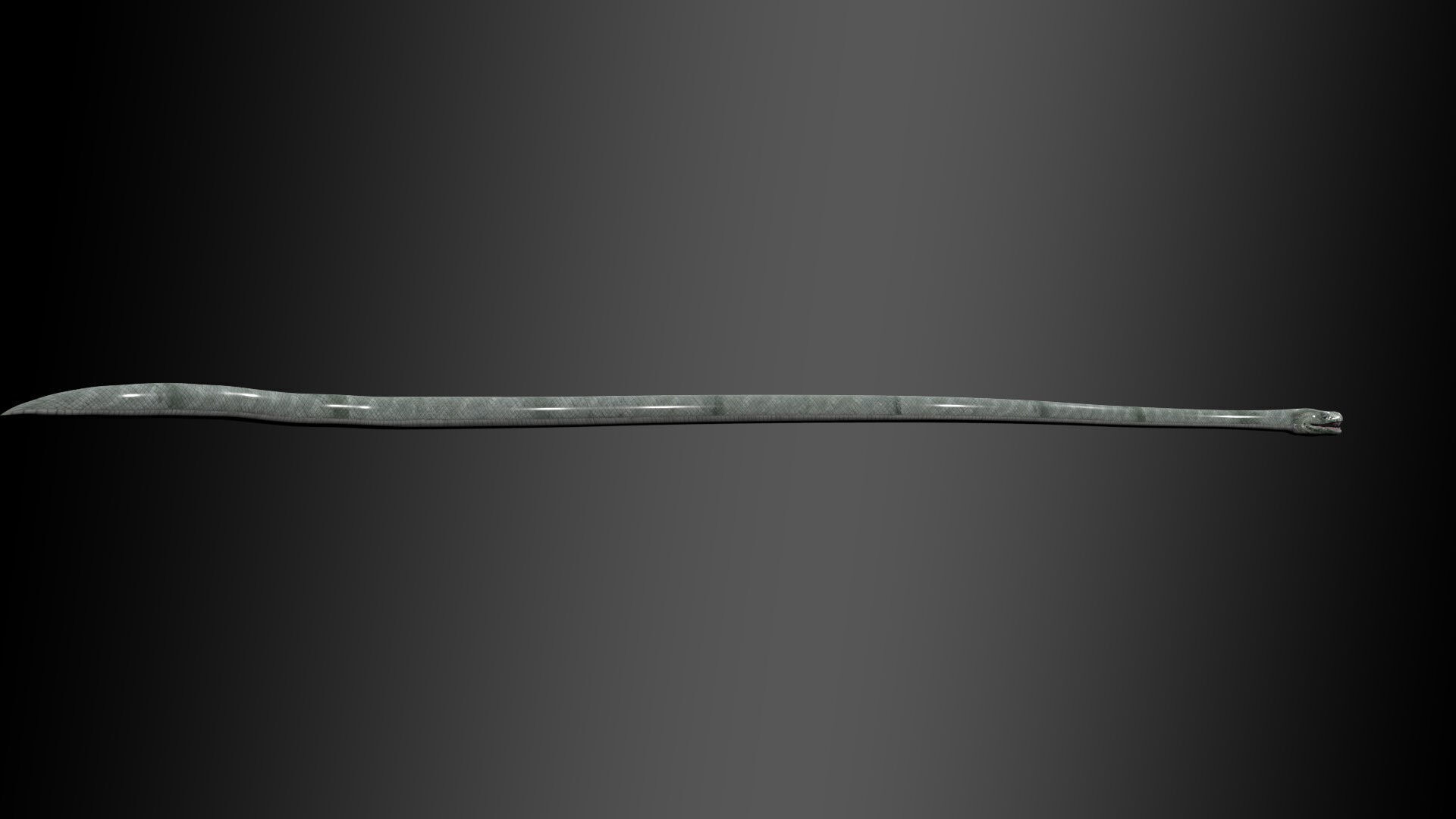 Black Mamba Snake Rig 3D model_2