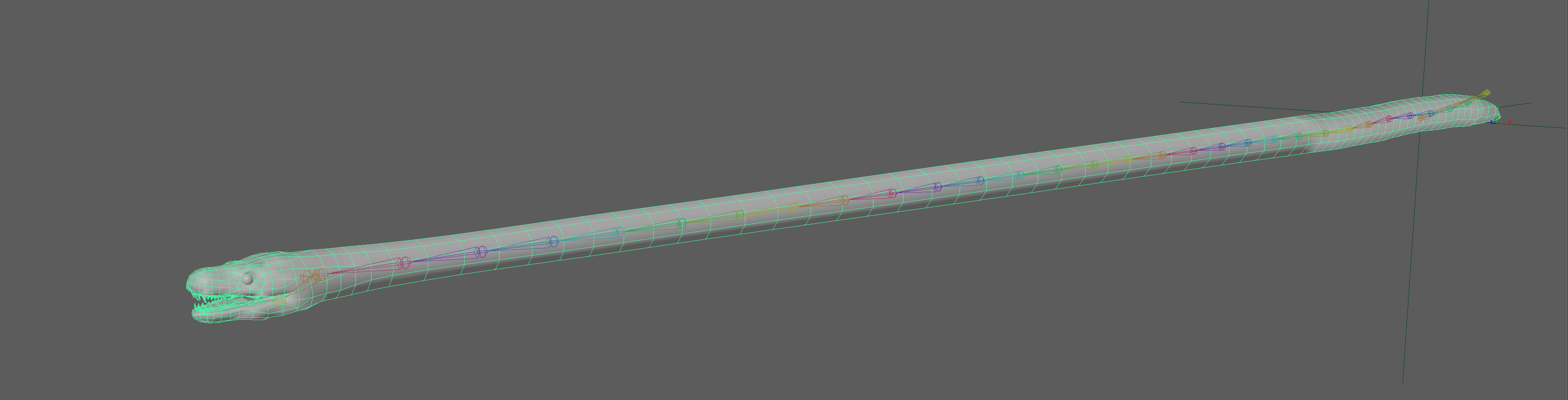 Black Mamba Snake Rig 3D model_11