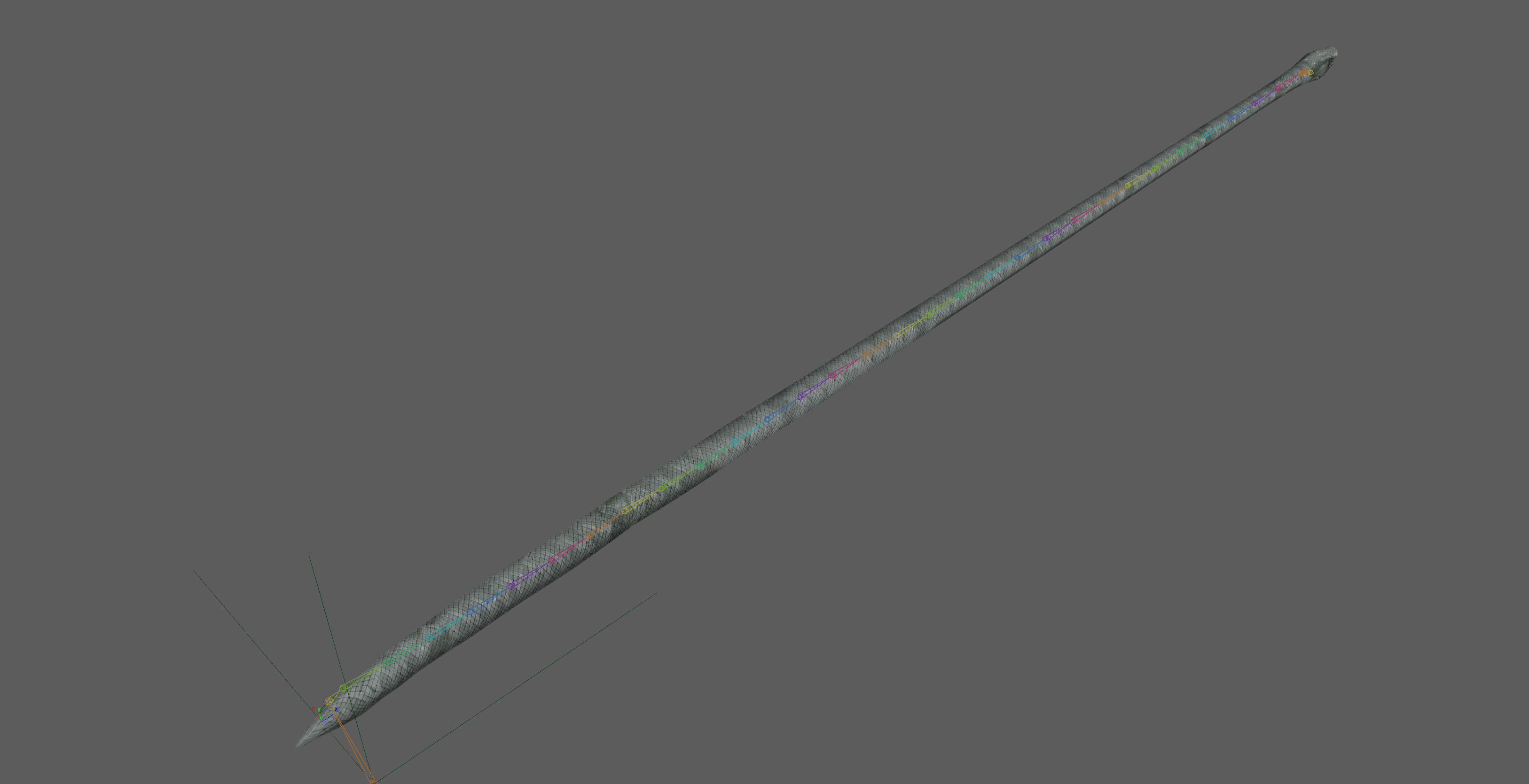 Black Mamba Snake Rig 3D model_16