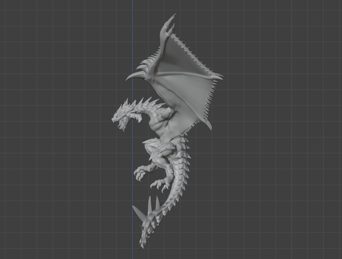 Monster Hunter Dragon 3D Model  3D model_11