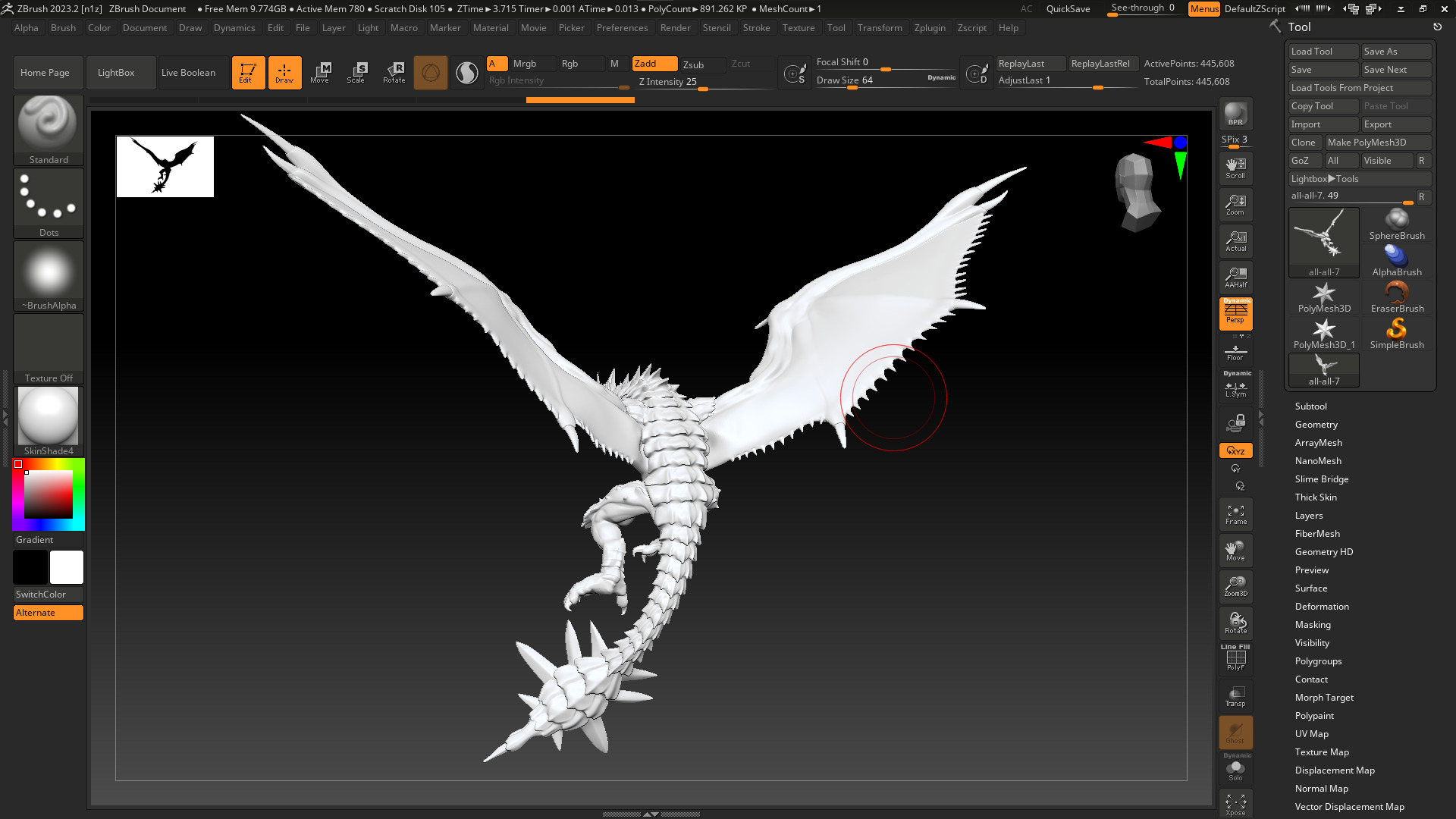 Monster Hunter Dragon 3D Model  3D model_16
