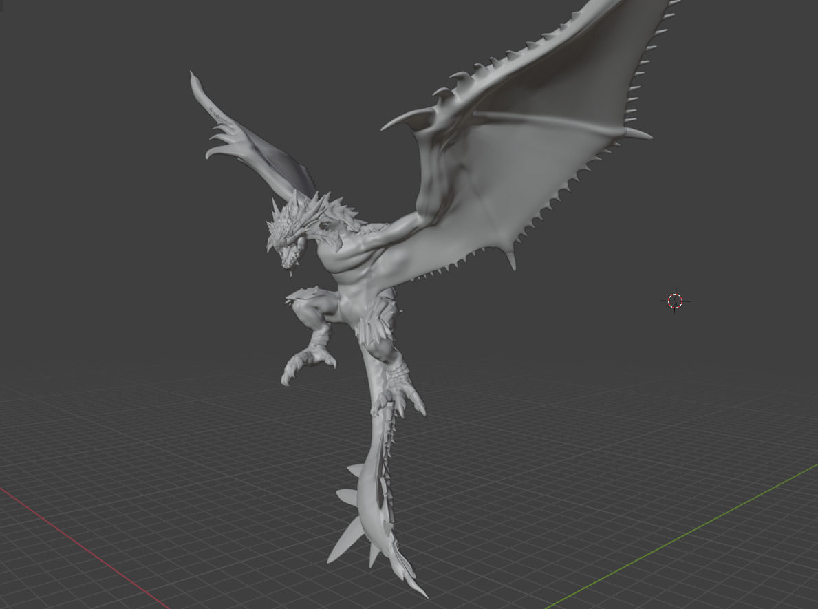 Monster Hunter Dragon 3D Model  3D model_3