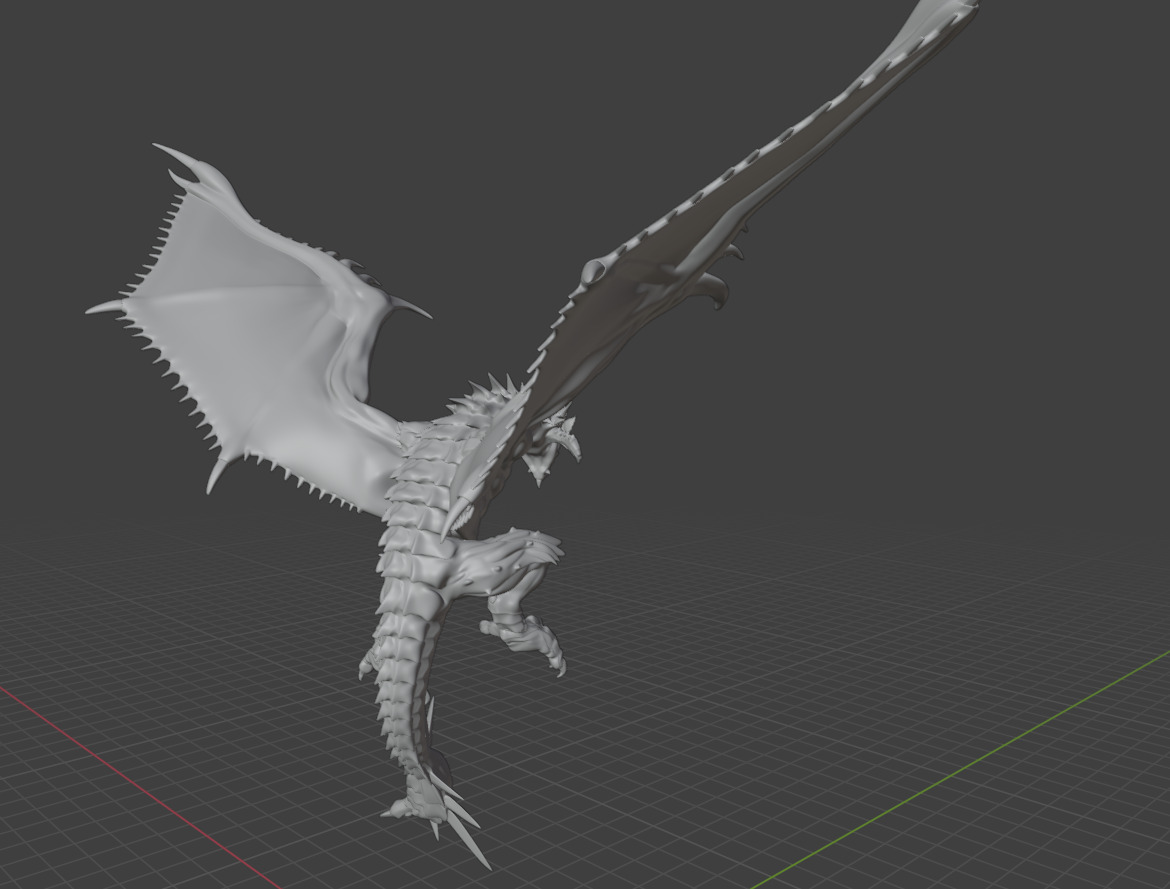 Monster Hunter Dragon 3D Model  3D model_1