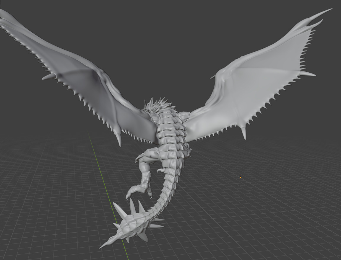 Monster Hunter Dragon 3D Model  3D model_7