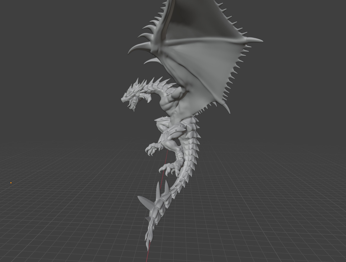 Monster Hunter Dragon 3D Model  3D model_6