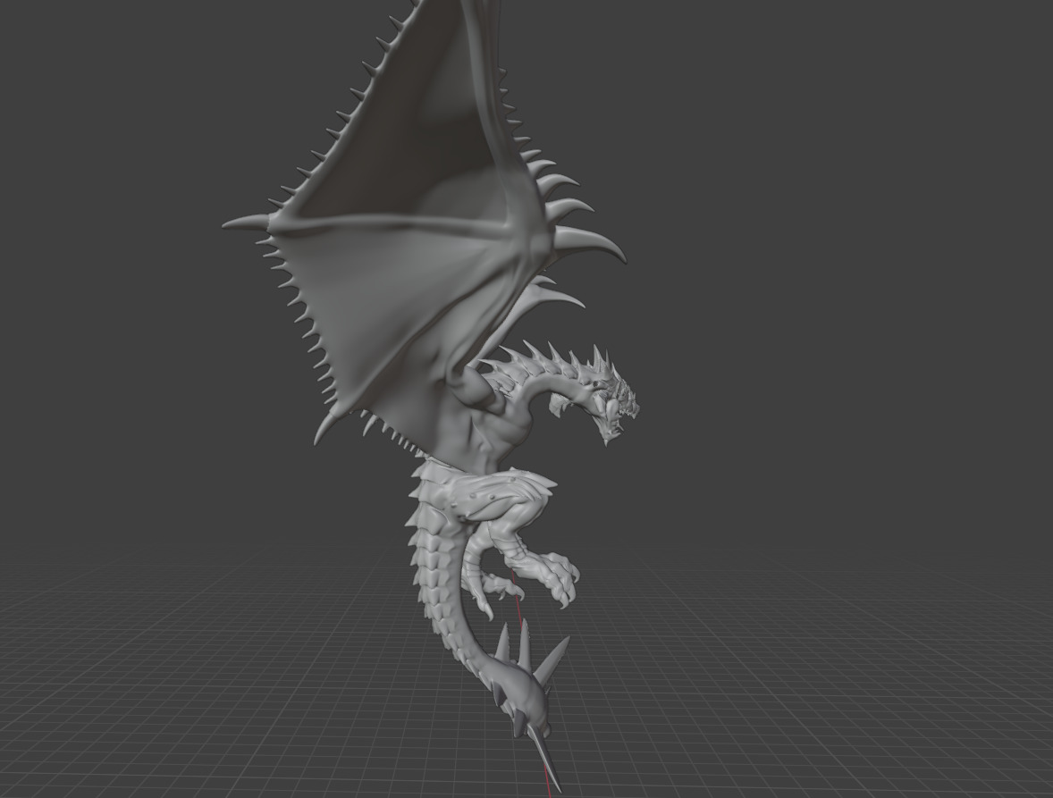 Monster Hunter Dragon 3D Model  3D model_8