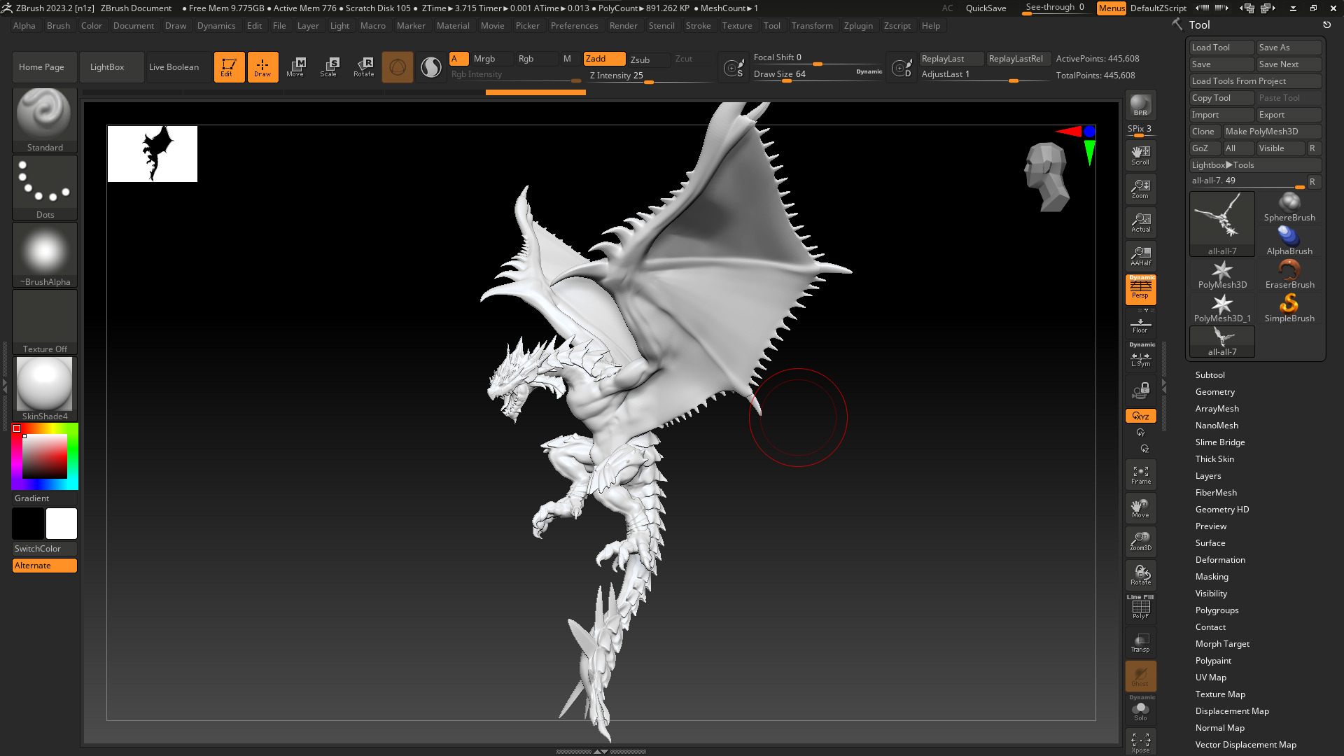 Monster Hunter Dragon 3D Model  3D model_15
