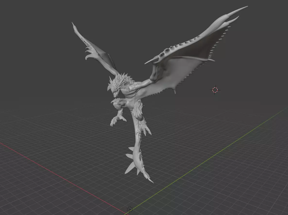 Monster Hunter Dragon 3D Model  3D model_0