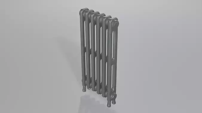 Classic Cast Iron Radiator 2C6 Low-poly 3D model