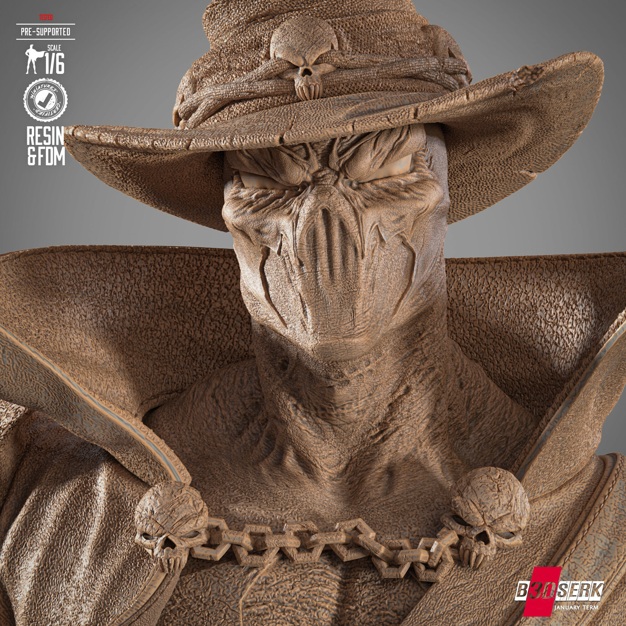 B3DSERK Spawn Gunslinger Sculpture 3D print model_16