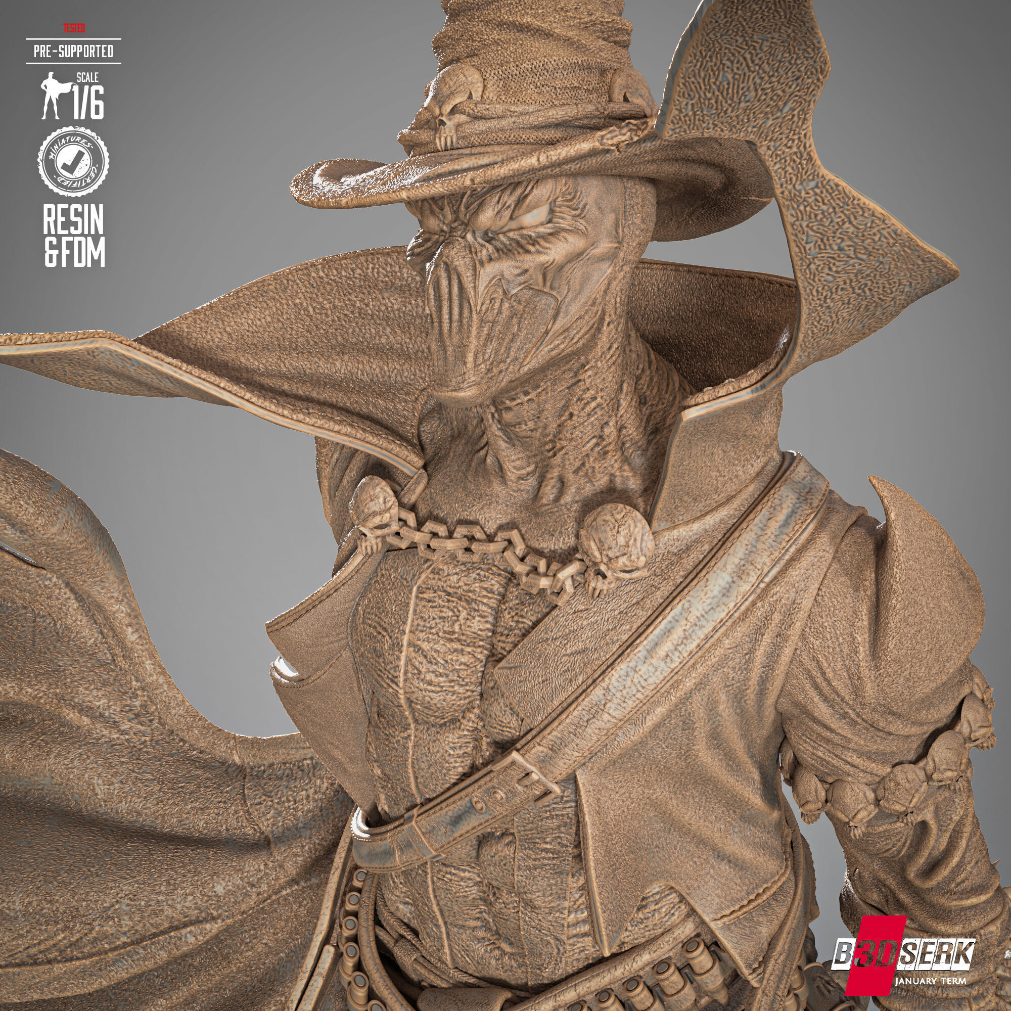 B3DSERK Spawn Gunslinger Sculpture 3D print model_44
