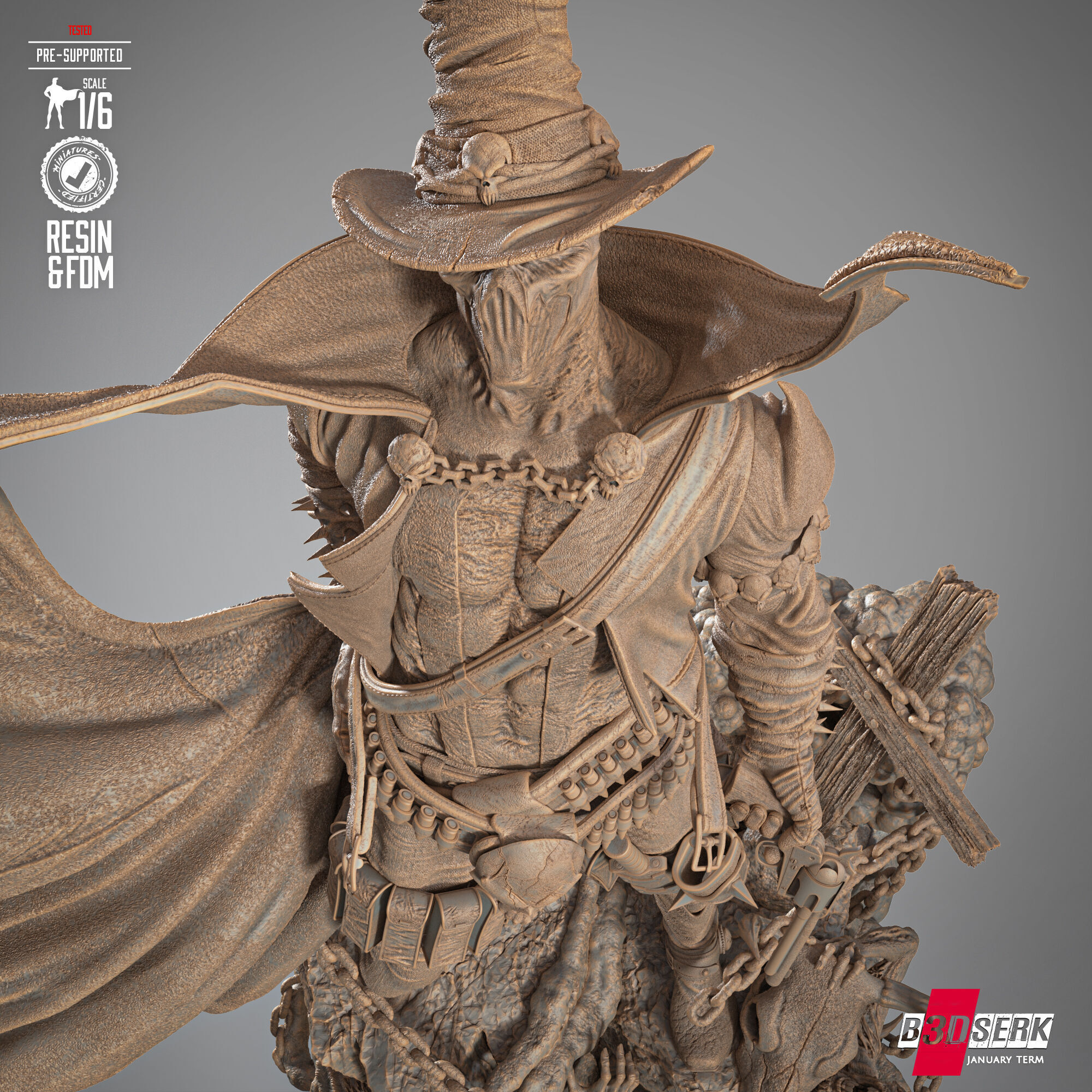 B3DSERK Spawn Gunslinger Sculpture 3D print model_37