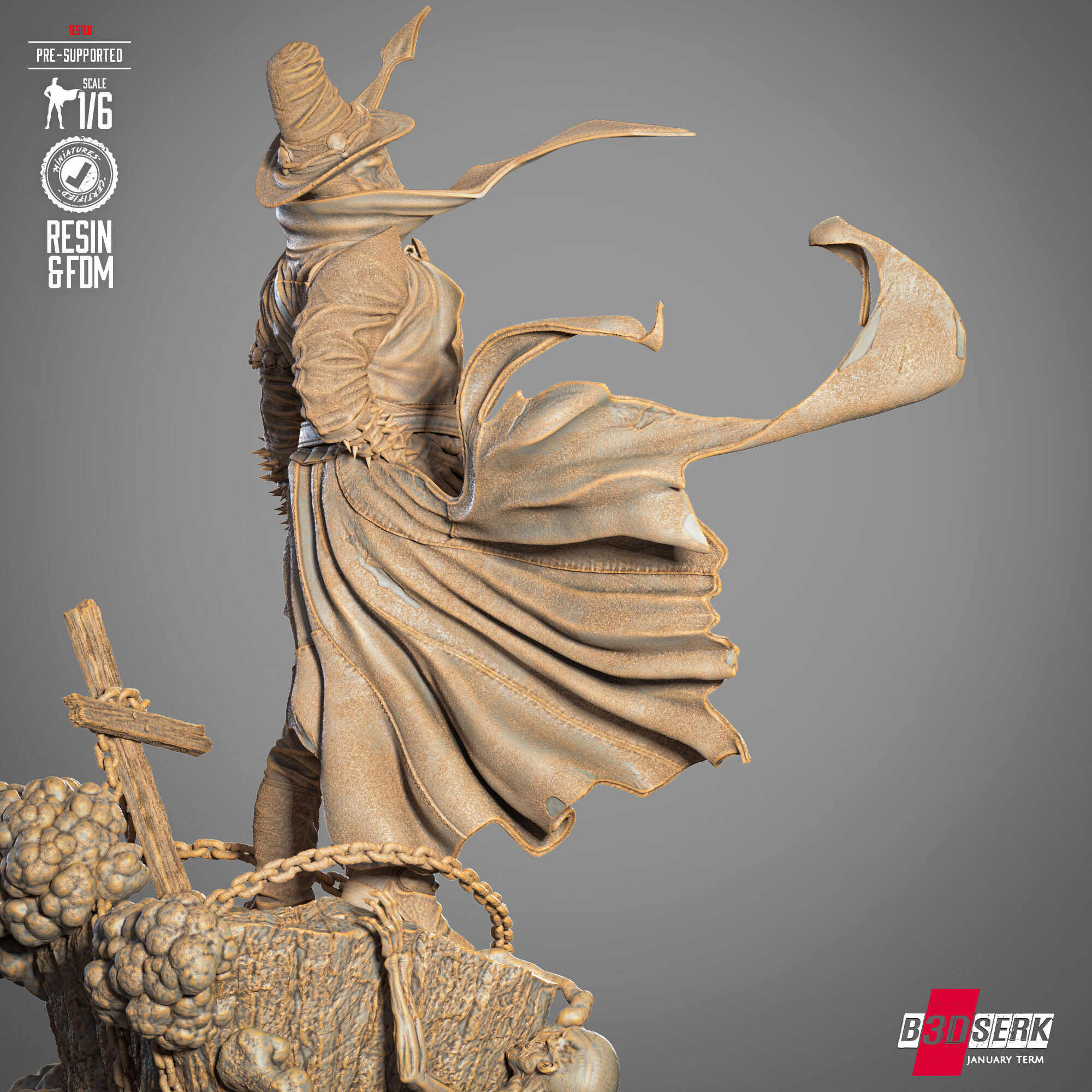 B3DSERK Spawn Gunslinger Sculpture 3D print model_31