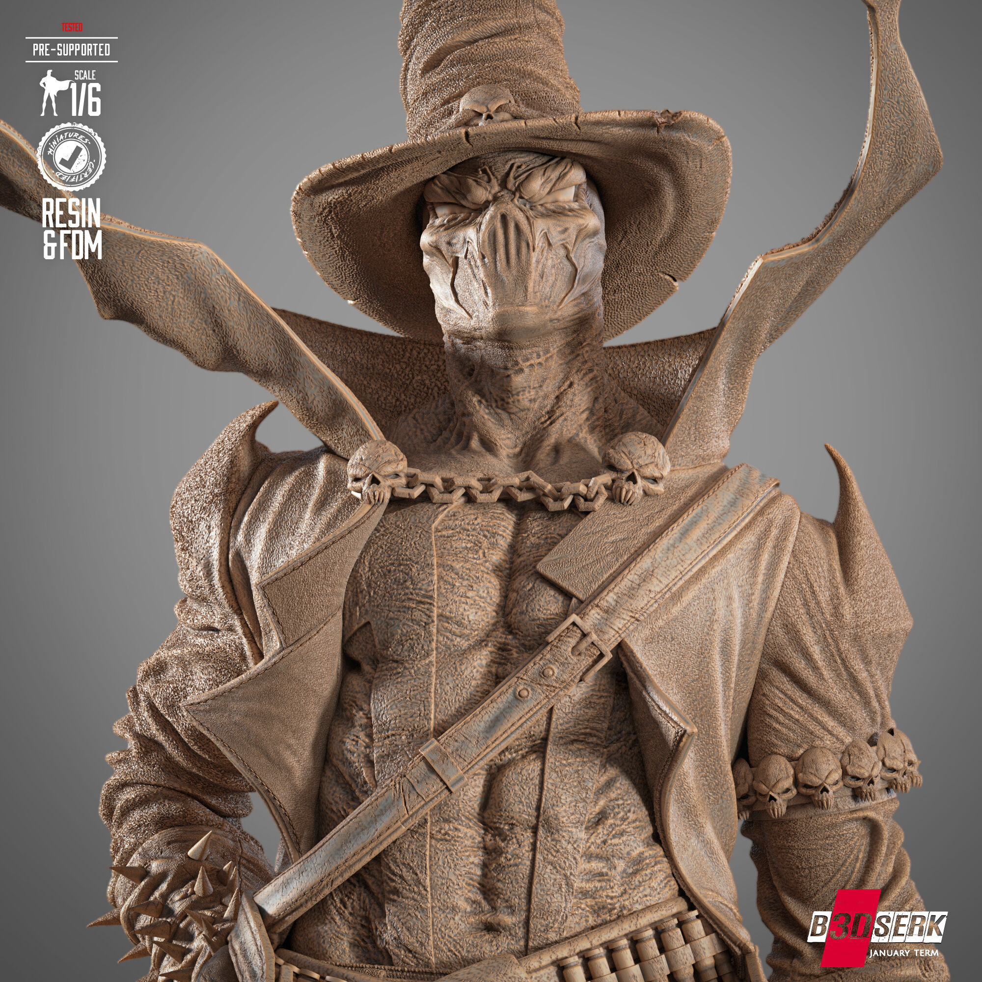 B3DSERK Spawn Gunslinger Sculpture 3D print model_13