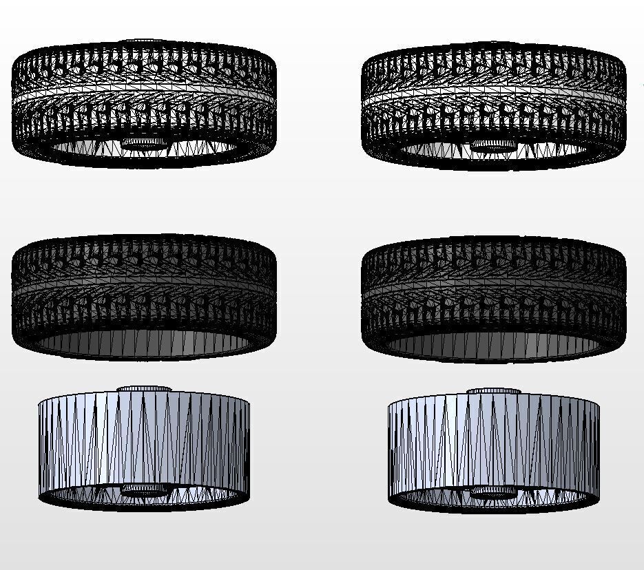 Set of wheels Intro Twisted Vista HD8 20in for scale model 3D print model_17