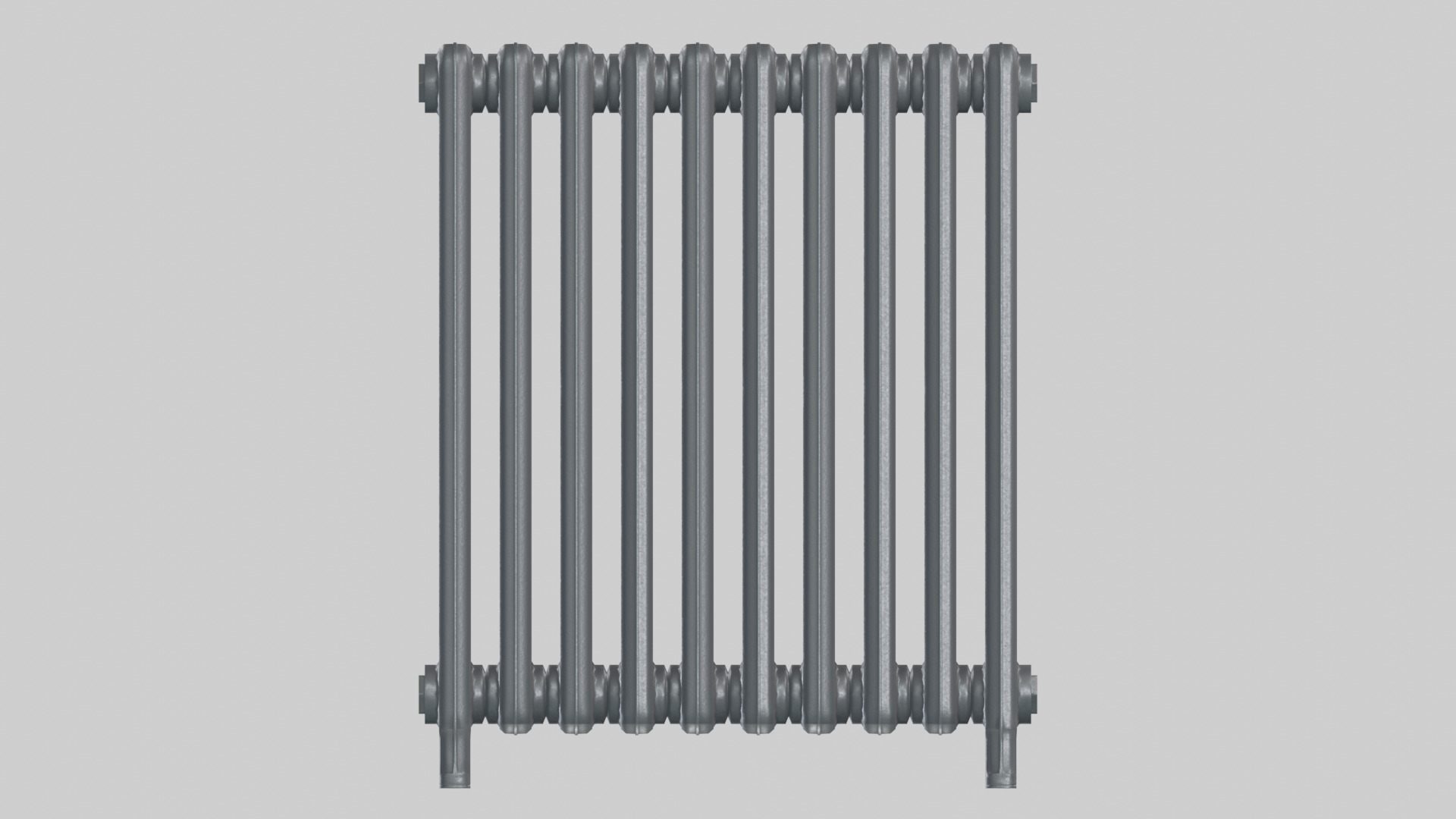 Classic Cast Iron Radiator 2C10 Low-poly 3D model_3