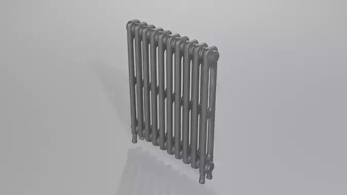 Classic Cast Iron Radiator 2C10 Low-poly 3D model