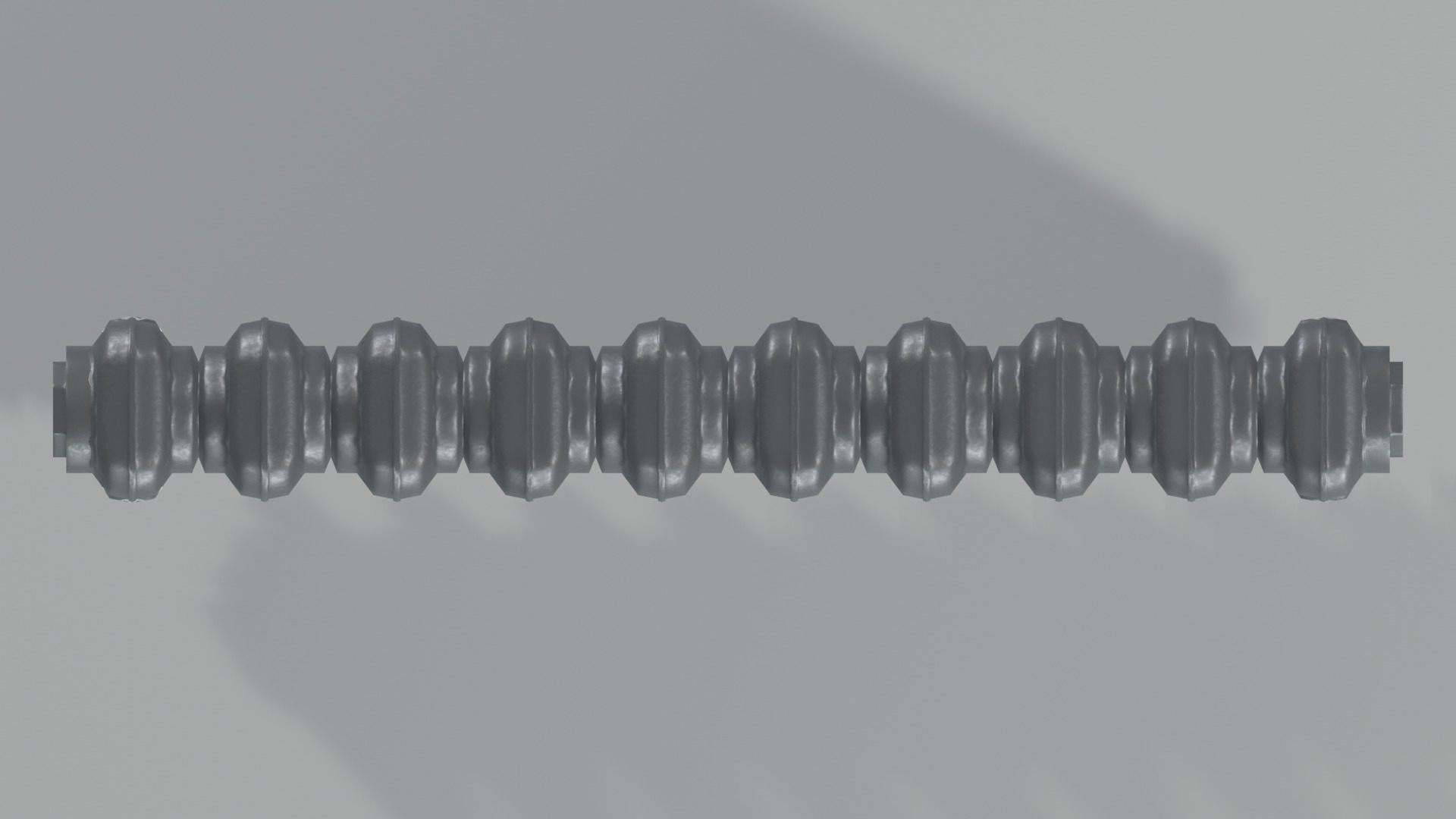 Classic Cast Iron Radiator 2C10 Low-poly 3D model_2