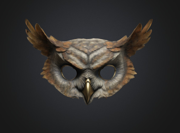 Owl Mask 3D model_2