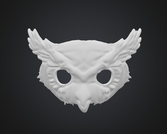 Owl Mask 3D model_4