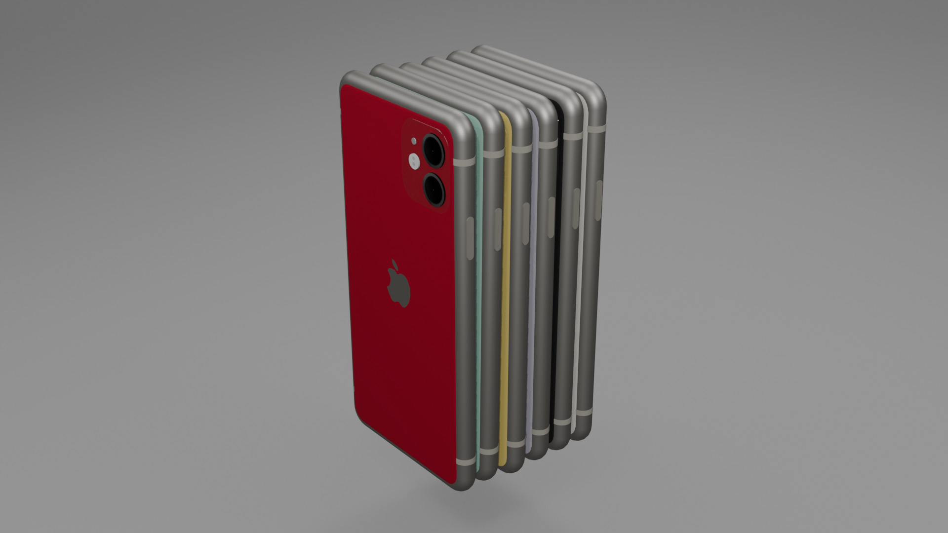 iPhone 11 3D Model for All Color Free 3D model_4
