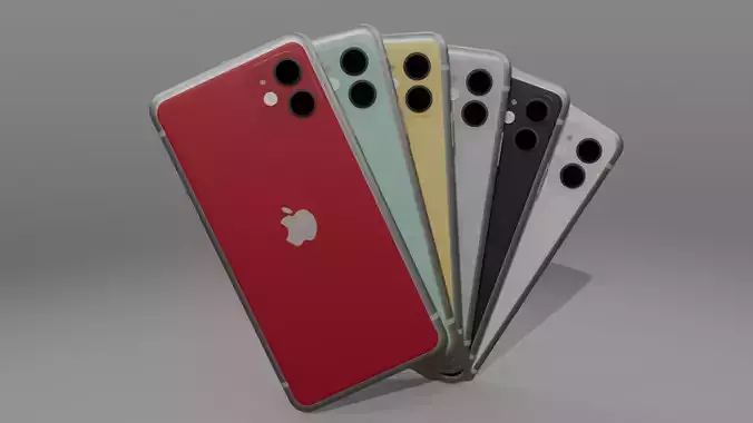 iPhone 11 3D Model for All Color