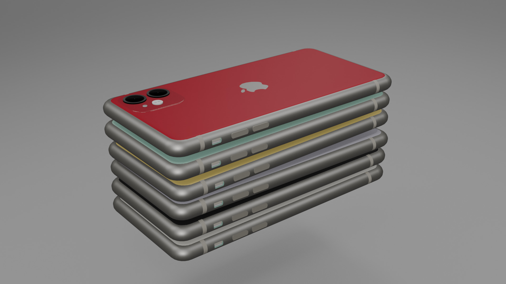 iPhone 11 3D Model for All Color Free 3D model_2