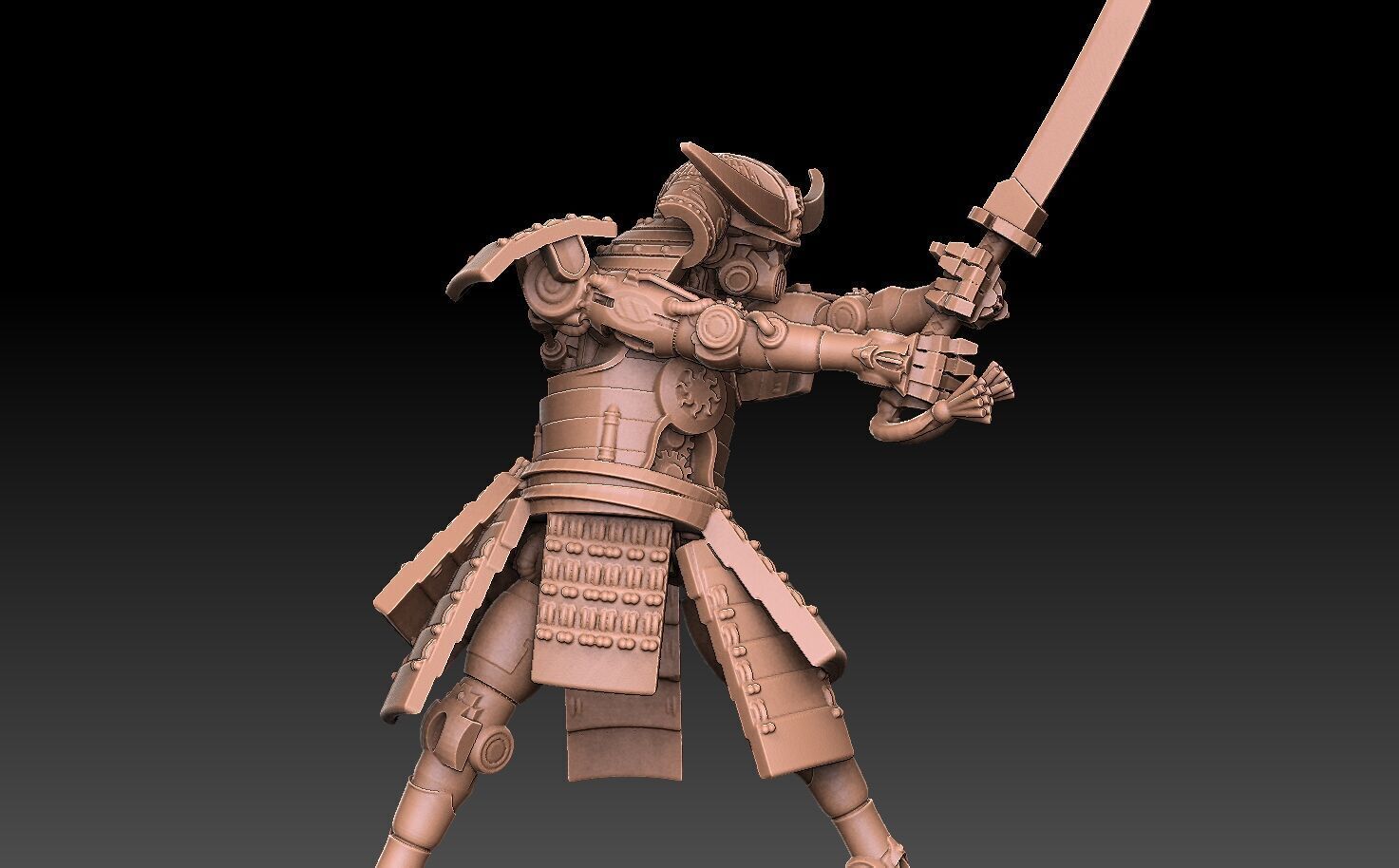 Robo Samurai Mk 7 3D print model_7