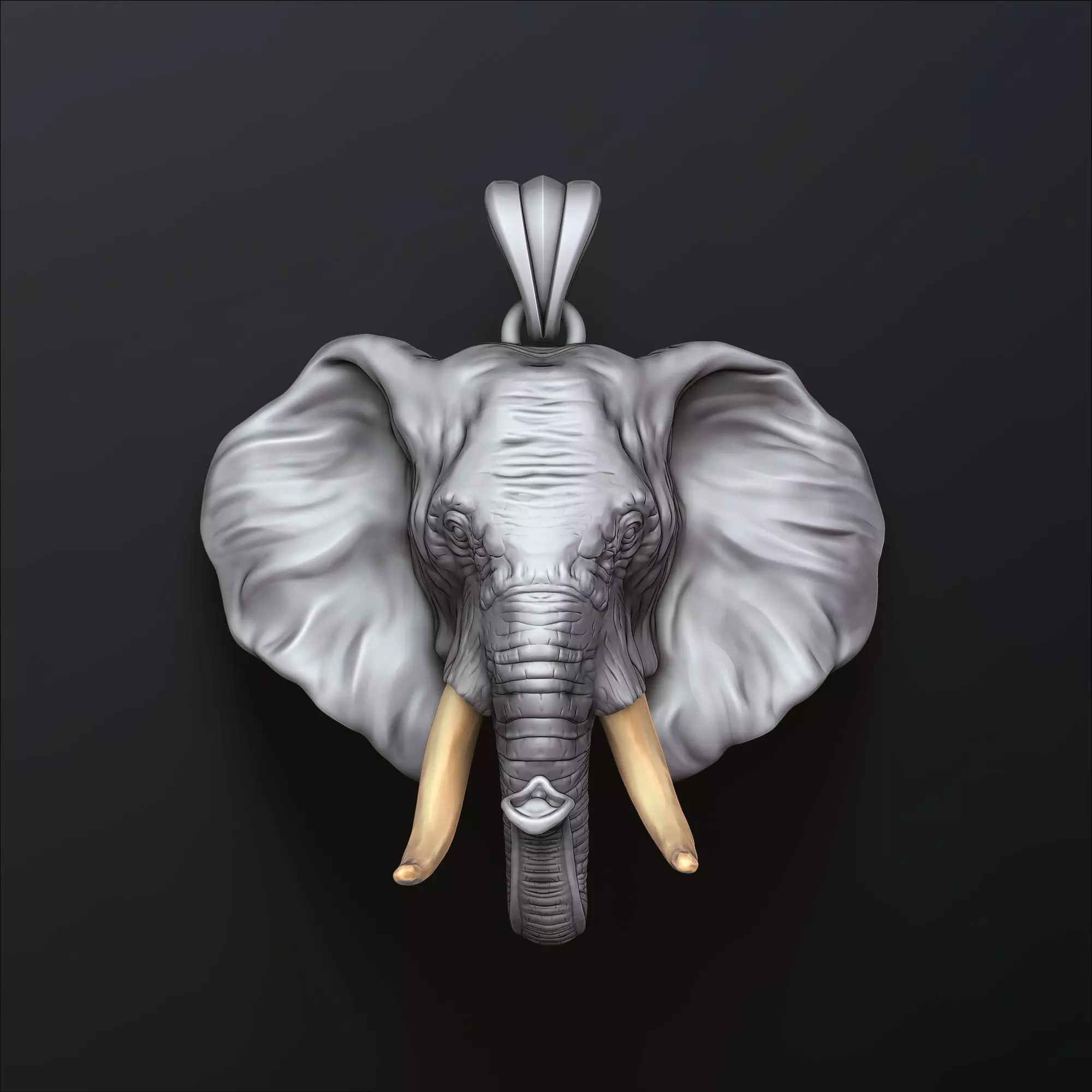 Elephant Head Pendant 3D print model