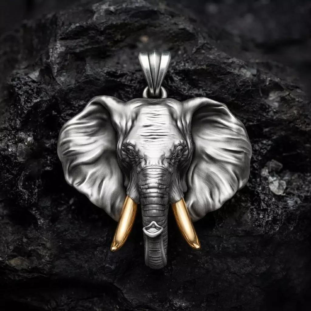 Elephant Head Pendant 3D print model