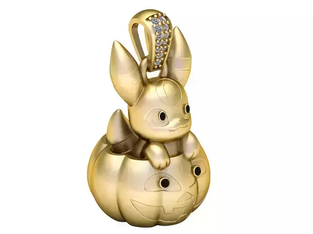 POKEMON AND PUMPKIN PENDANT 3D PRINTABLE MODEL