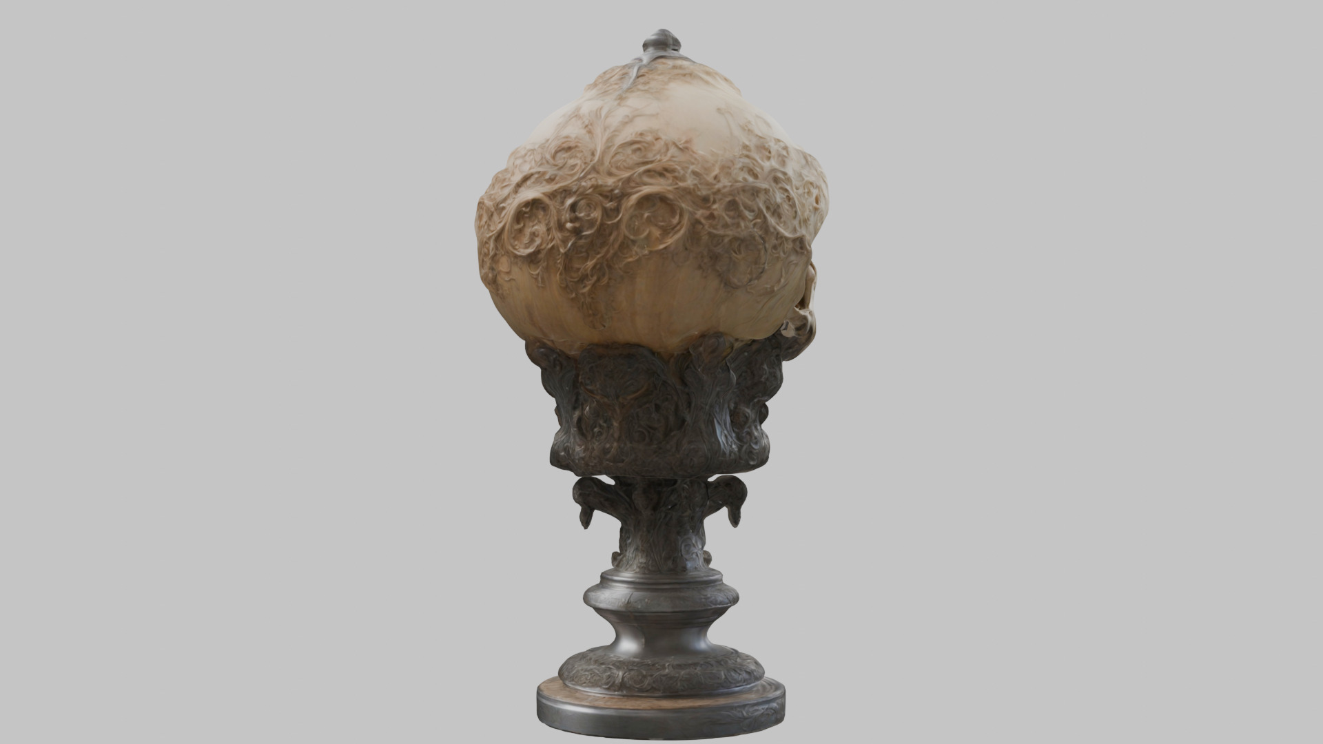 3D Skull on Pedestal - High-Quality Model for Art and Design Low-poly 3D model_14