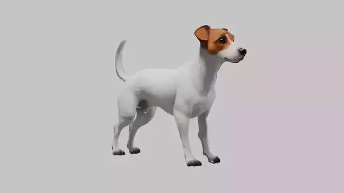 Terrier Dog Low-poly 3D model