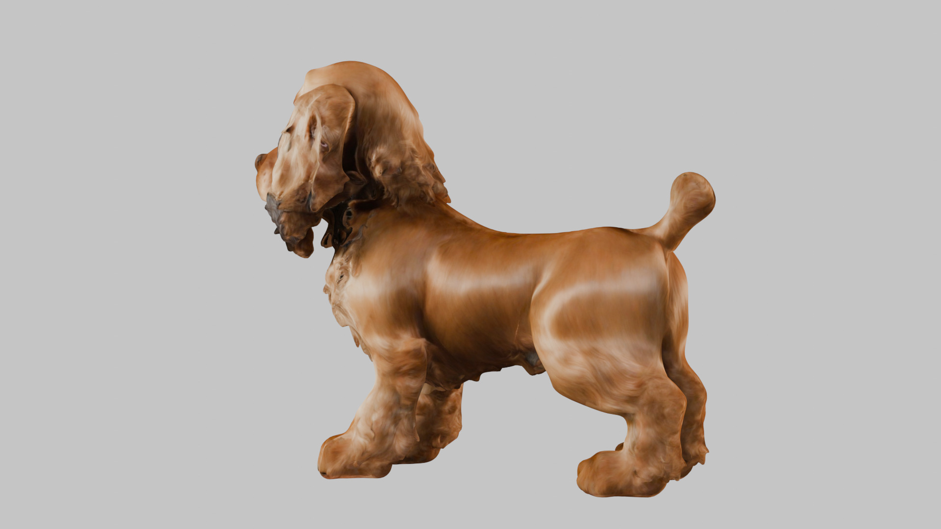 Realistic Cocker Spaniel 3D Model - High-Quality Dog Asset Low-poly 3D model_3