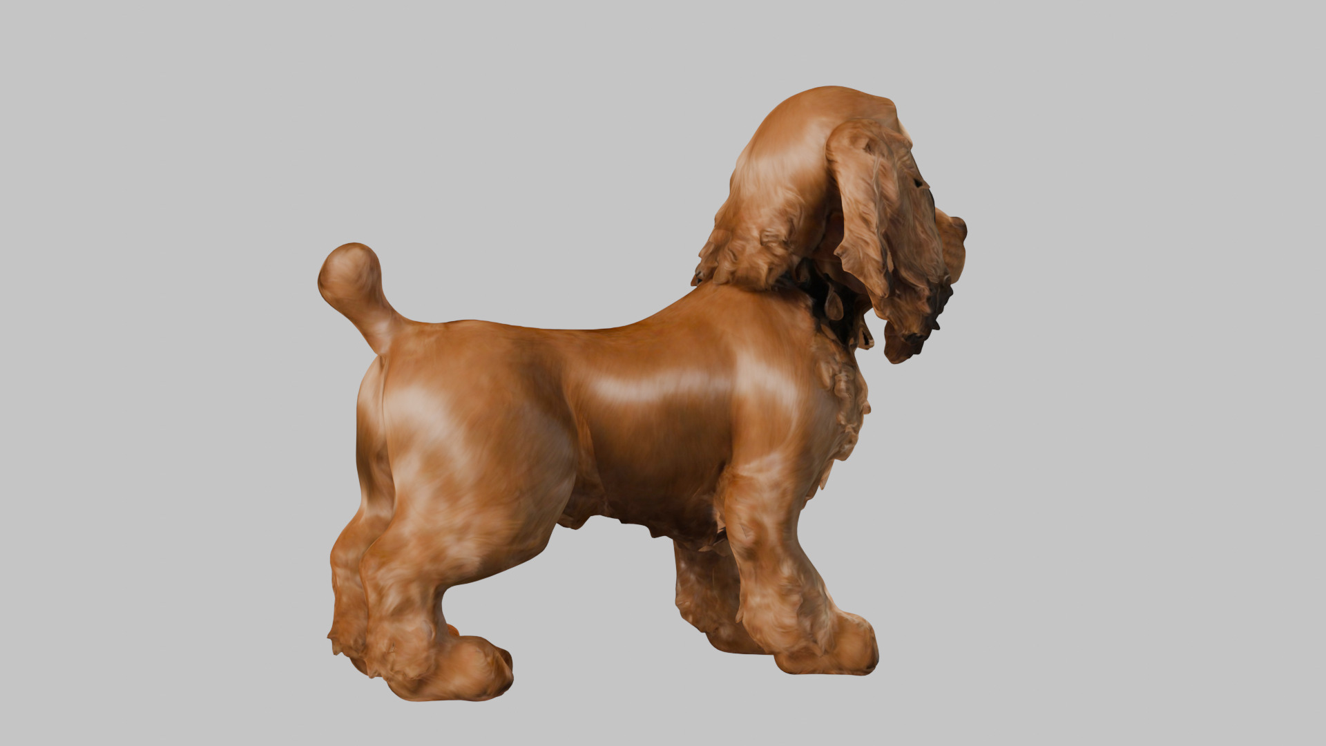 Realistic Cocker Spaniel 3D Model - High-Quality Dog Asset Low-poly 3D model_12