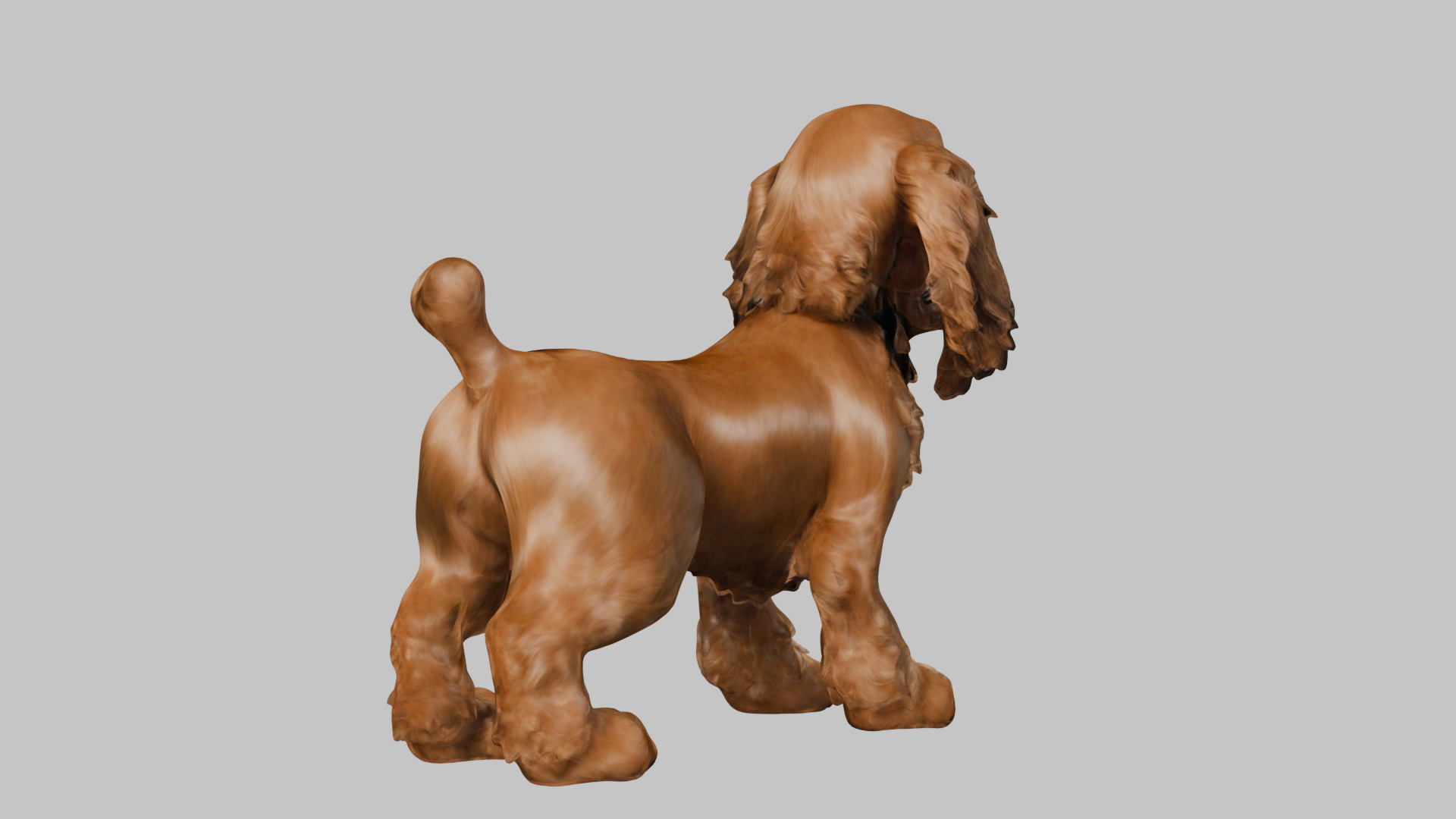 Realistic Cocker Spaniel 3D Model - High-Quality Dog Asset Low-poly 3D model_13