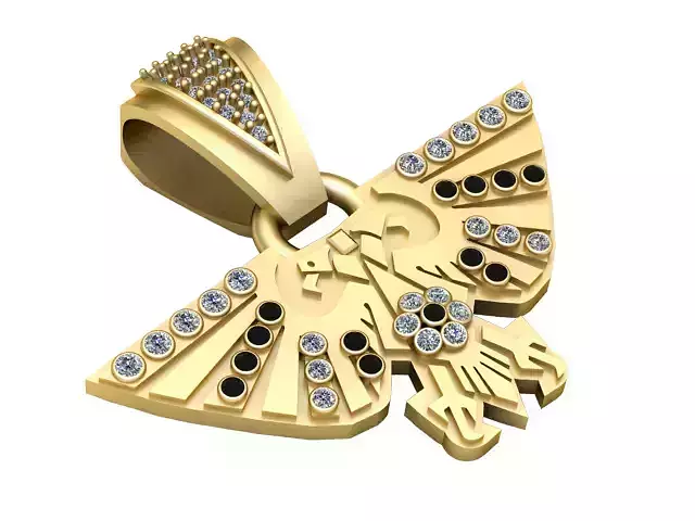 DOUBLE FACES EAGLE PENDANT 3D PRINTABLE MODEL