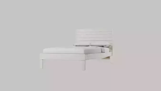 Modern Minimalist Bed 3D Model