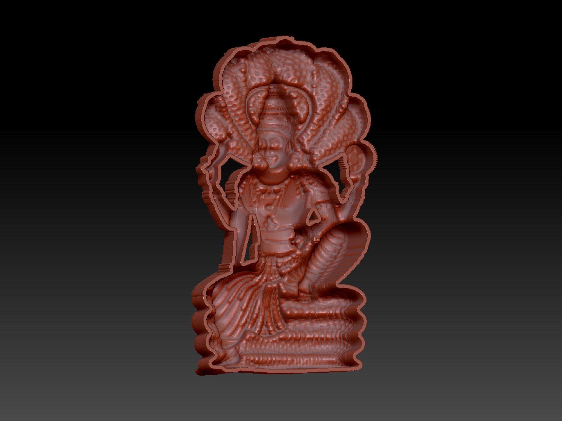 LORD VISHNU Sree Poornathreyeesa Temple 3D print model_5