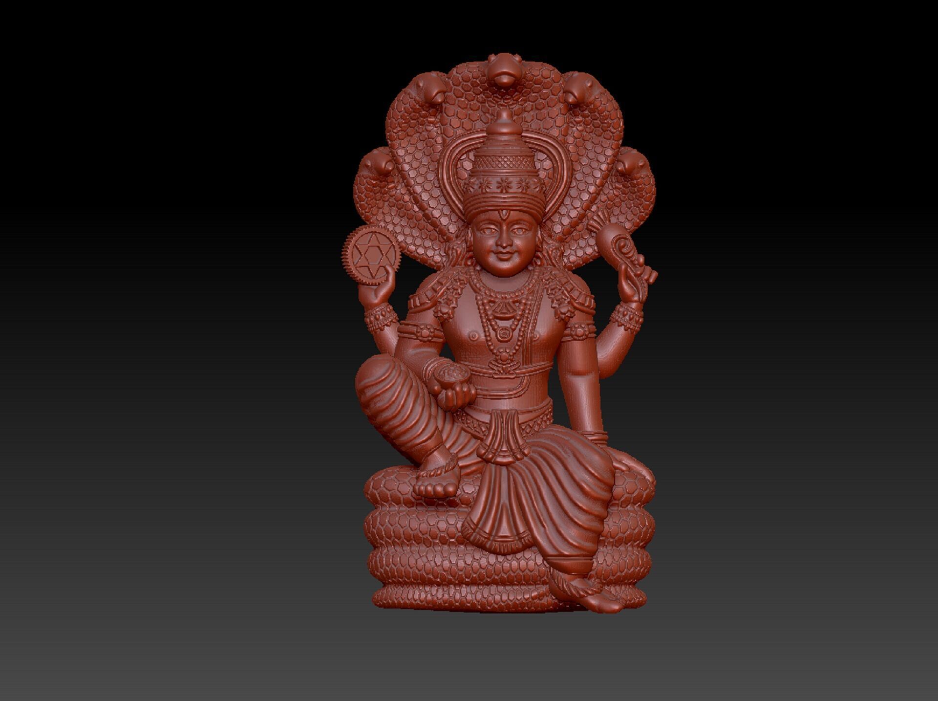 LORD VISHNU Sree Poornathreyeesa Temple 3D print model_1