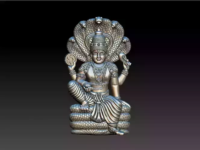 LORD VISHNU Sree Poornathreyeesa Temple 3D print model