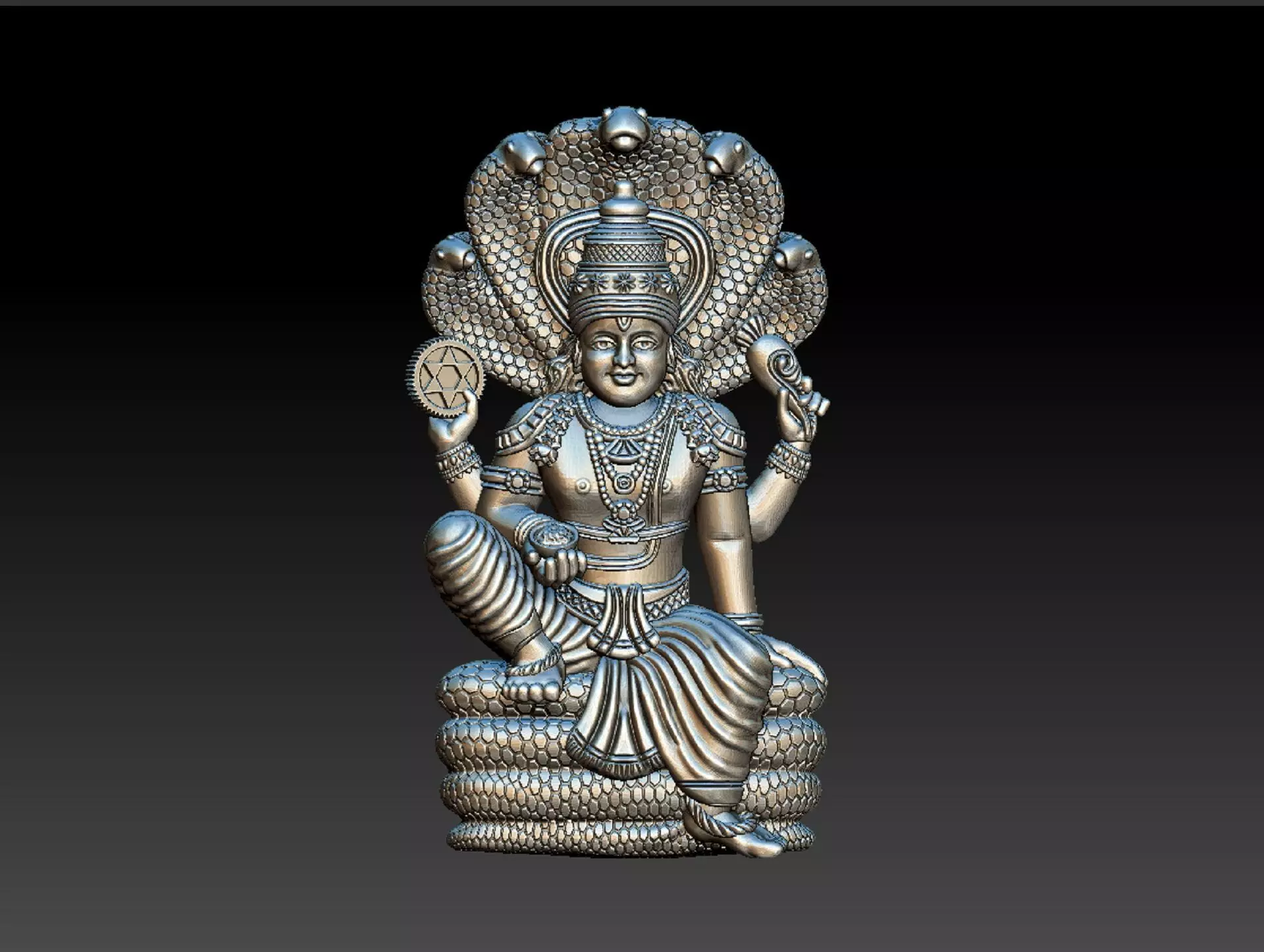 LORD VISHNU Sree Poornathreyeesa Temple 3D print model_0
