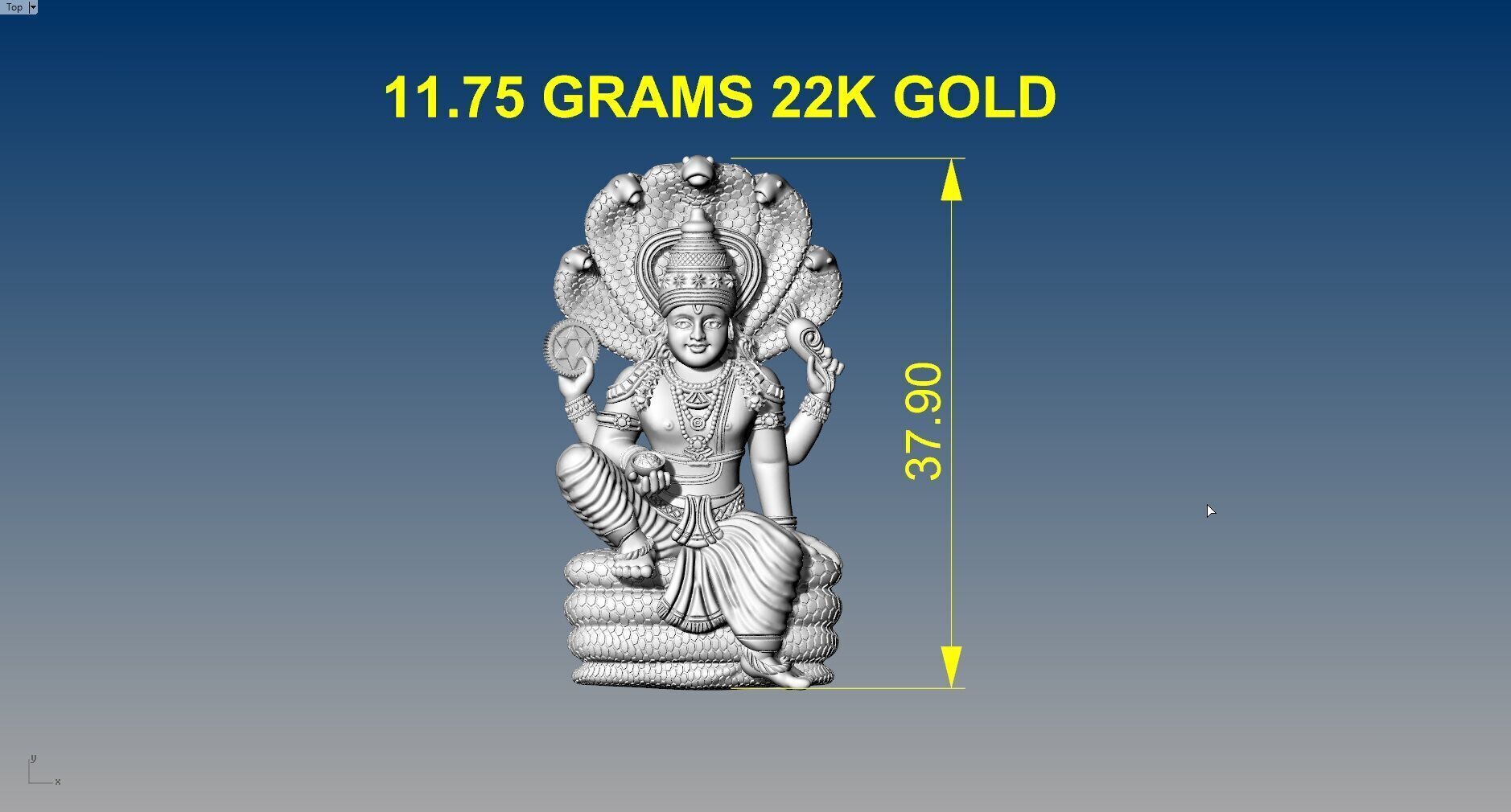 LORD VISHNU Sree Poornathreyeesa Temple 3D print model_7