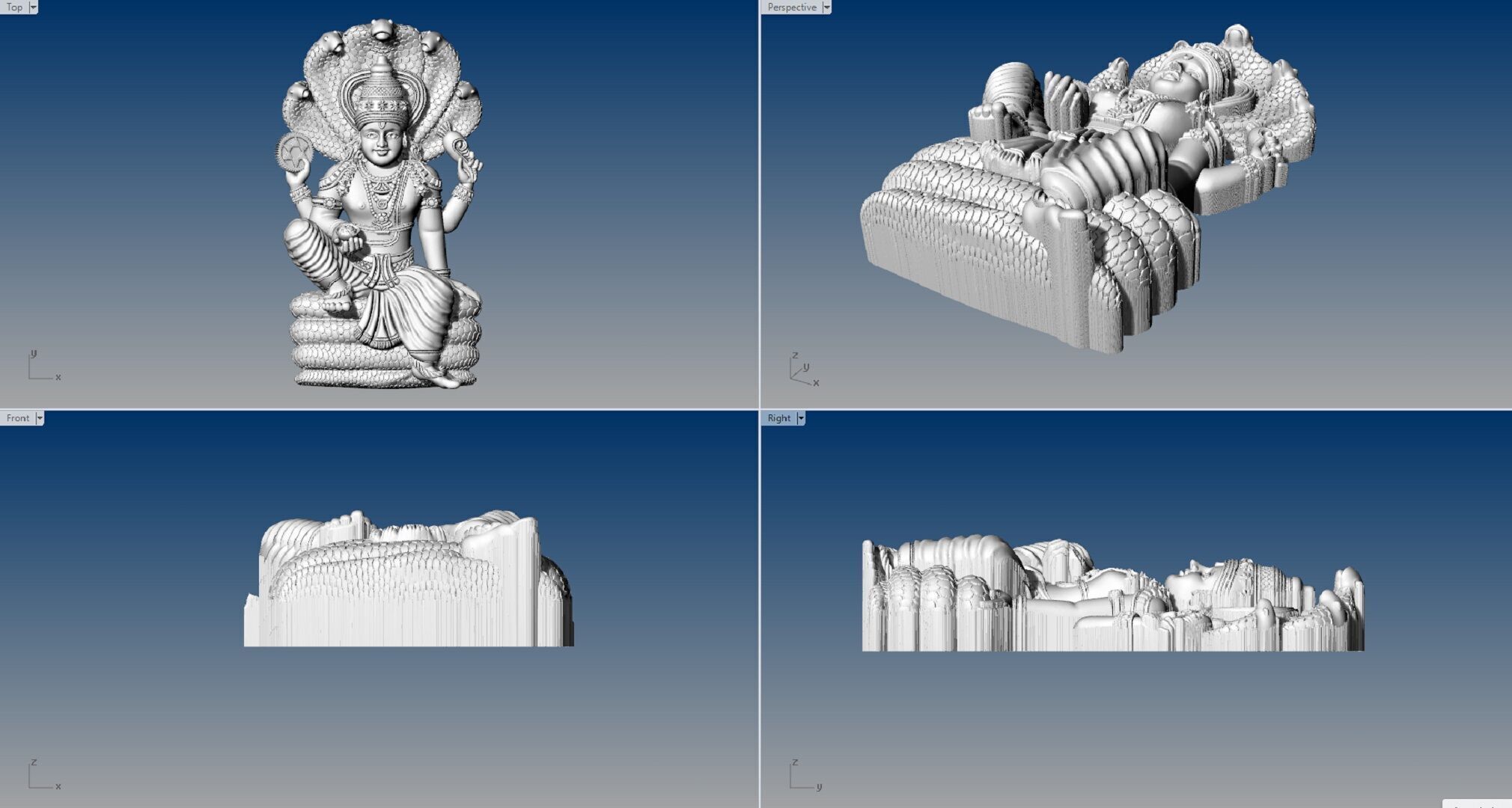 LORD VISHNU Sree Poornathreyeesa Temple 3D print model_3