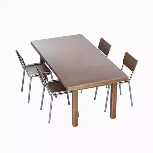 Medieval Table and Chairs 02