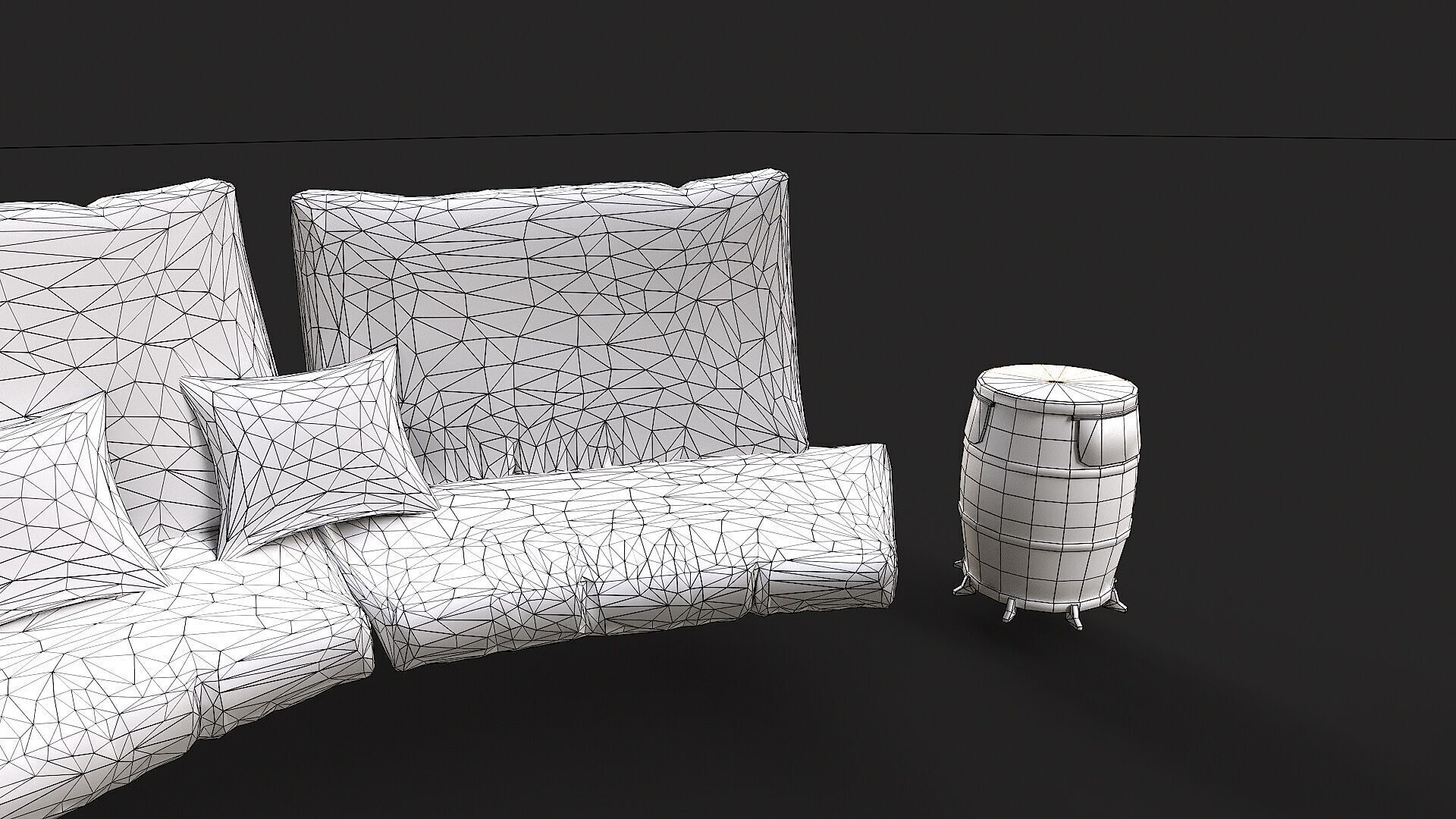 Mongolian Yurt and Interior 3 Low Poly PBR Low-poly 3D model_15