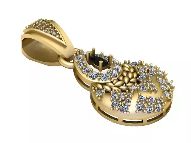 LUXURY BLUE SAPPHIRE PENDANT 3D PRINTABLE MODEL