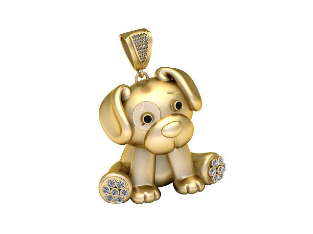 PUPPY ANIMAL PENDANT 3D PRINTABLE MODEL 3D print model