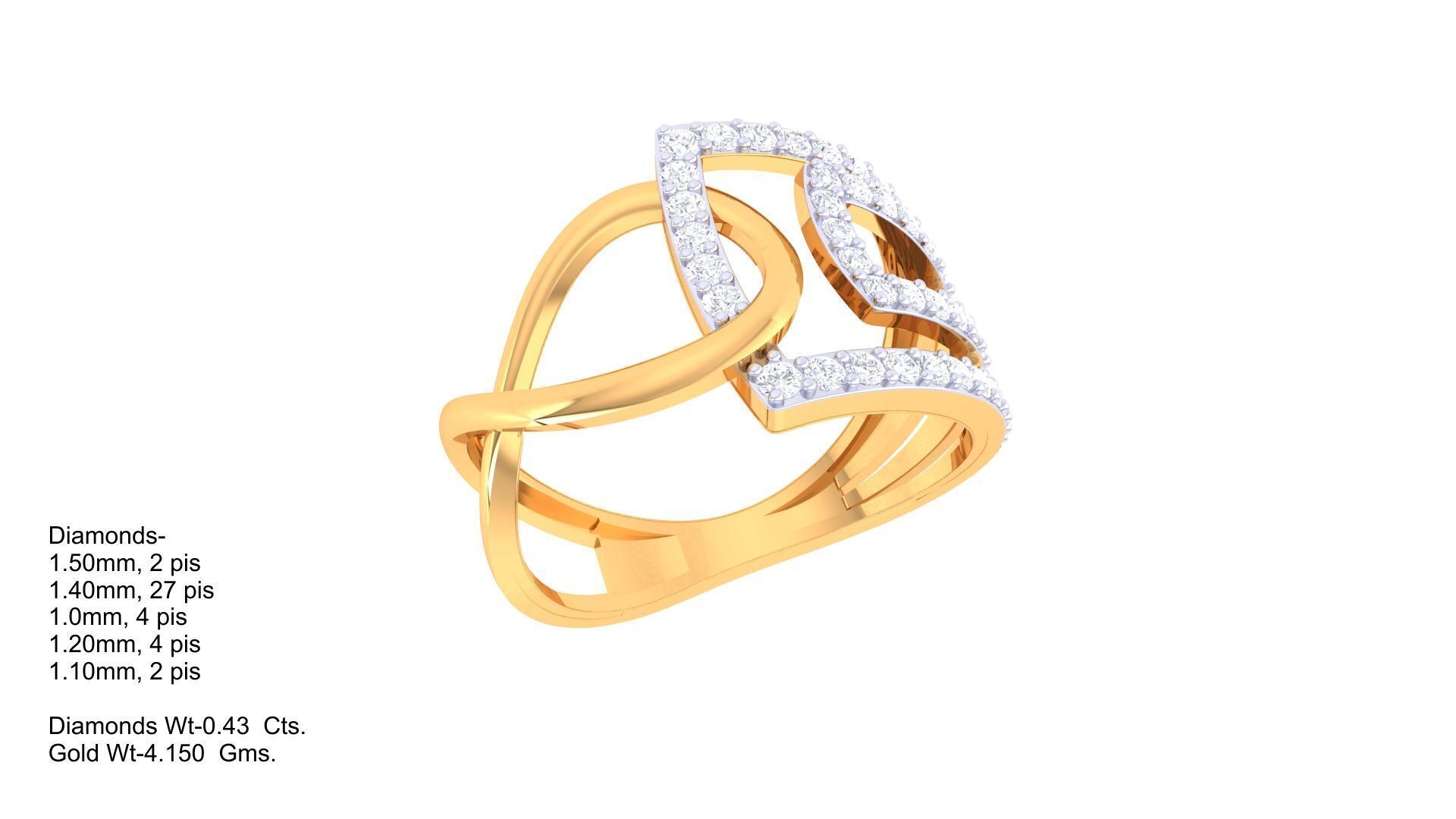 Women Ring MTL 3dm STL OBJ FBX Details 3D print model_2