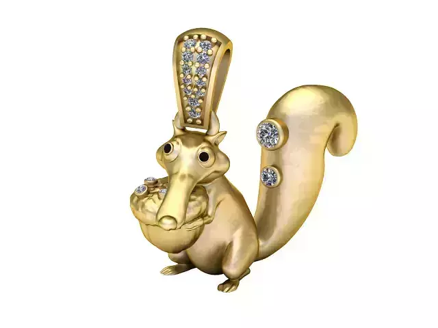 SQUIRREL PENDANT 3D PRINTABLE MODEL